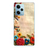 Redmi Note 12 Pro 5G Uyumlu İşlemeli İğne Oyası Baskılı Silikon Kılıf