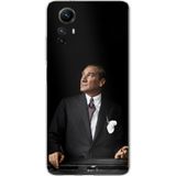 Redmi Note 12S Uyumlu Ufka Bakan Lider Atatürk Baskılı Silikon Kılıf