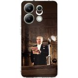 Redmi Note 13 4G Uyumlu Atatürk İlk Meclis Konuşması Baskılı Silikon Kılıf