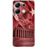 Redmi Note 13 4G Uyumlu Atatürk Portresi ve Anıtkabir Baskılı Silikon Kılıf