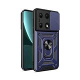 Redmi Note 13 Pro 4G Uyumlu Fuchsia Yüzüklü Silikon Telefon Kılıfı Lacivert