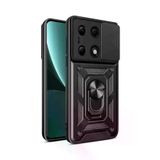 Redmi Note 13 Pro 4G Uyumlu Fuchsia Yüzüklü Silikon Telefon Kılıfı Siyah