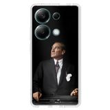 Redmi Note 13 PRO 4G Uyumlu Ufka Bakan Lider Atatürk Baskılı Silikon Kılıf