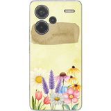 Redmi Note 13 PRO PLUS Uyumlu Sulu Boya Dokulu Vazoda Çiçek Desenli Baskılı Silikon Kılıf