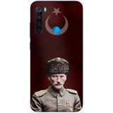 Redmi Note 8 Uyumlu Ay Yıldız ve Başkomutan Atatürk Baskılı Silikon Kılıf