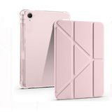 Redmi Pad K 8.8 Inç Uyumlu Kalem Bölmeli Uyku Modlu Katlanabilir Trifolding Tablet Kılıfı - Rose Gold