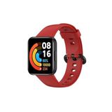 Redmi Watch 2 Lite Kordon Akıllı Saat Bileklik Kordonu Silikon Kayış + Ppma Nano Ekran Koruyucu Kırmızı