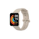 Redmi Watch 2 Lite Kordon Akıllı Saat Bileklik Kordonu Silikon Kayış + Ppma Nano Ekran Koruyucu Krem