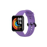 Redmi Watch 2 Lite Uyumlu Kordon Akıllı Saat Bileklik Kordonu Silikon Kayış + Ppma Ekran Koruyucu Lila