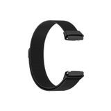 Redmi Watch 3 Active Uyumlu Mıknatıslı Hasır Metal Kordon (Güçlü Mıknatıs) Siyah