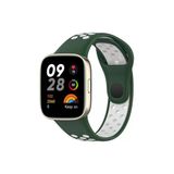 Redmi Watch 3 Spor Delikli Kordon - Haki Yeşil-Beyaz