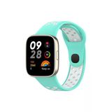 Redmi Watch 3 Spor Delikli Kordon - Turkuaz-Beyaz
