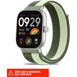 Redmi Watch 4 / Redmi Watch 5 Uyumlu Hasır Örgü Spor Cırtlı Pratik Naylon Kordon 20MM - Yeşil