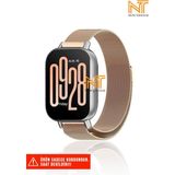 Redmi Watch 5 Active / Redmi 5 Lite Uyumlu Milanes Örgü Hasır Metal Kordon - Rose Gold