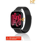 Redmi Watch 5 Active / Redmi 5 Lite Uyumlu Milanes Örgü Hasır Metal Kordon - Siyah