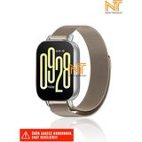 Redmi Watch 5 Active / Redmi 5 Lite Uyumlu Milanes Örgü Hasır Metal Kordon - Starlight