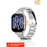 Redmi Watch 5 Active / Redmi 5 Lite Uyumlu Paslanmaz Çelik Baklalı Metal Kordon - Gümüş