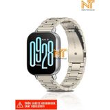 Redmi Watch 5 Active / Redmi 5 Lite Uyumlu Paslanmaz Çelik Baklalı Metal Kordon - Starlight