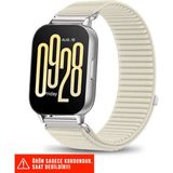 Redmi Watch 5 Active / Redmi Watch 5 Lite Uyumlu Spor Cırtlı Metal Tokalı Kordon 22MM - Starlight