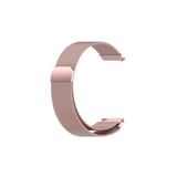 Redmi Watch 5 Active/Redmi Watch 5 Lite ile Uyumlu Metal Hasır Kordon Güçlü Mıknatıs Pembe