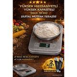 REDMOON 10 KG 1 GR Hassas Dijital Mutfak Terazisi Paslanmaz Çelik Tartı + 2 Pil Hediyeli