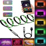 REDMOON Bluetoothlu Tv Arkası Işık Rgb Usb Girişli Tak Çalıştır Şerit Led 2 Metre