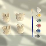 Redmoonzt Hayvanlar Alemi Taş Boyama Figür Çocuk Gelişimi Boyama Etkinlik Seti Zoo Stone Painting Beyaz