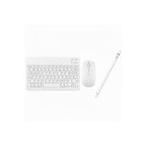 Redmud Teknoloji Huawei Tablet Modelleri ile Uyumlu Klavye Mouse ve Dokunmatik Kalem Seti 3 In 1 Blukey Trio - Beyaz