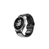 RedMud Teknoloji Huawei Watch Gt3 Pro Gt4 46 mm İle Uyumlu Çift Renkli Yumuşak Dokulu (22 MM) Silikon Kordon Siyah-Gri
