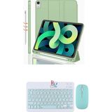 Redmud Teknoloji Ipad 10.nesil 10.9 Inç ile Uyumlu Tablet Kılıfı ve Klavye Mouse Set Kalem Bölmeli Smart Kılıf - Yeşil