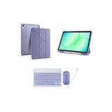Redmud Teknoloji Ipad 11.Nesil A16 2025 A3354 A3355 Ile Uyumlu Standlı Kılıf Klavye Mouse Ve Dokunmatik Kalem Seti, Lavander