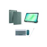 Redmud Teknoloji Ipad 11.nesil A16 /ıpad 10.nesil ile Uyumlu Standlı Kılıf Klavye Mouse ve Dokunmatik Kalem Seti - Haki