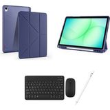Redmud Teknoloji Ipad 11.nesil A16 /ıpad 10.nesil ile Uyumlu Standlı Kılıf Klavye Mouse ve Dokunmatik Kalem Seti - Lacivert