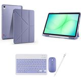 Redmud Teknoloji Ipad 11.nesil A16 /ıpad 10.nesil ile Uyumlu Standlı Kılıf Klavye Mouse ve Dokunmatik Kalem Seti - Lavanta