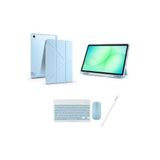 Redmud Teknoloji Ipad 11.nesil A16 /ıpad 10.nesil ile Uyumlu Standlı Kılıf Klavye Mouse ve Dokunmatik Kalem Seti - Mavi
