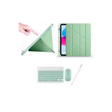 redmud teknoloji iPad 8. Nesil ve 9. Nesil 10.2 inç ile Uyumlu Standlı Kılıf Klavye Mouse ve Dokunmatik Kalem Set, 10.2 inç, rmdtbsetıp987nslıp102ıpnsl, Açık Yeşil, Erkek