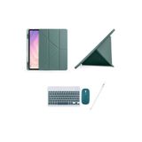 redmud teknoloji iPad 8. Nesil ve 9. Nesil 10.2 inç ile Uyumlu Standlı Kılıf Klavye Mouse ve Dokunmatik Kalem Set, 10.2 inç, rmdtbsetıp987nslıp102ıpnsl, Haki, Erkek