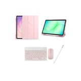 redmud teknoloji iPad 8. Nesil ve 9. Nesil 10.2 inç ile Uyumlu Standlı Kılıf Klavye Mouse ve Dokunmatik Kalem Set, 10.2 inç, rmdtbsetıp987nslıp102ıpnsl, Pembe, Kadın