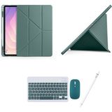 Redmud Teknoloji Ipad 8. Nesil ve 9. Nesil 10.2 Inç ile Uyumlu Standlı Kılıf Klavye Mouse ve Dokunmatik Kalem Set - Haki
