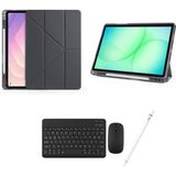 Redmud Teknoloji Ipad 8. Nesil ve 9. Nesil 10.2 Inç ile Uyumlu Standlı Kılıf Klavye Mouse ve Dokunmatik Kalem Set - Siyah