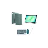 Redmud Teknoloji Ipad Air 11 " M2 M3 Air 4. 5. 6. Nesil ile Uyumlu Standlı Kılıf Klavye Mouse ve Dokunmatik Kalem Set - Haki