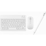 Redmud Teknoloji Ipad Tablet Modelleri ile Uyumlu Klavye Mouse ve Dokunmatik Kalem Seti 3 In 1 Blukey Trio - Beyaz