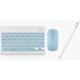 Redmud Teknoloji Lenovo Tablet Modelleri ile Uyumlu Klavye Mouse ve Dokunmatik Kalem Seti 3 In 1 Blukey Trio - Açık Mavi