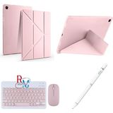 Redmud Teknoloji Samsung Galaxy Tab A9 Plus X210 11'' Pembe Standlı Kılıf Dokunmatik Kalem ve Klavye Mouse Seti