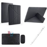 Redmud Teknoloji Samsung Galaxy Tab A9 Plus X210 11'' Uyumlu Siyah Standlı Kılıf Dokunmatik Kalem ve Klavye Mouse 3'lü Seti