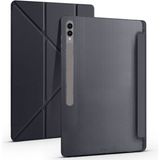 Redmud Teknoloji Samsung Galaxy Tab S8 Ultra 14.6'' Inç Uyumlu Kılıf Üçgen Standlı Kalem Bölmeli Tablet Kılıfı - Siyah