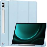 Redmud Teknoloji Samsung Galaxy Tab S9 Fe Plus / S10 Plus Uyumlu Tablet Kılıfı Kalem Bölmeli Uyku Modlu Smart Kılıf - Mavi
