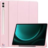 Redmud Teknoloji Samsung Galaxy Tab S9 Fe Plus X610 12.4'' Uyumlu Tablet Kılıfı Kalem Bölmeli Uyku Modlu Smart Kılıf - Pembe
