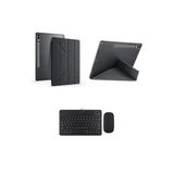 RedMud Teknoloji Samsung Galaxy Tab S9 Plus 12.4 inç İle Uyumlu Üçgen Standlı Kılıf Ve Klavye Mouse 2 li Set Siyah