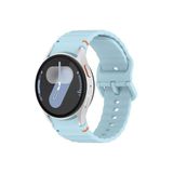 RedMud Teknoloji Samsung Galaxy Watch 4 5 6 7 FE 40 40 44 Classic42 43 46 47mm İle Uyumlu Kavisli Spor Silikon Kordon Açık Mavi